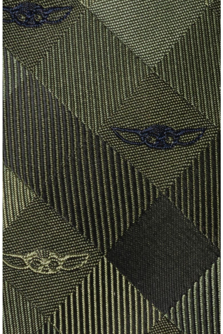 Star Wars Grogu Plaid Silk Blend Tie, Alternate, color, GREEN