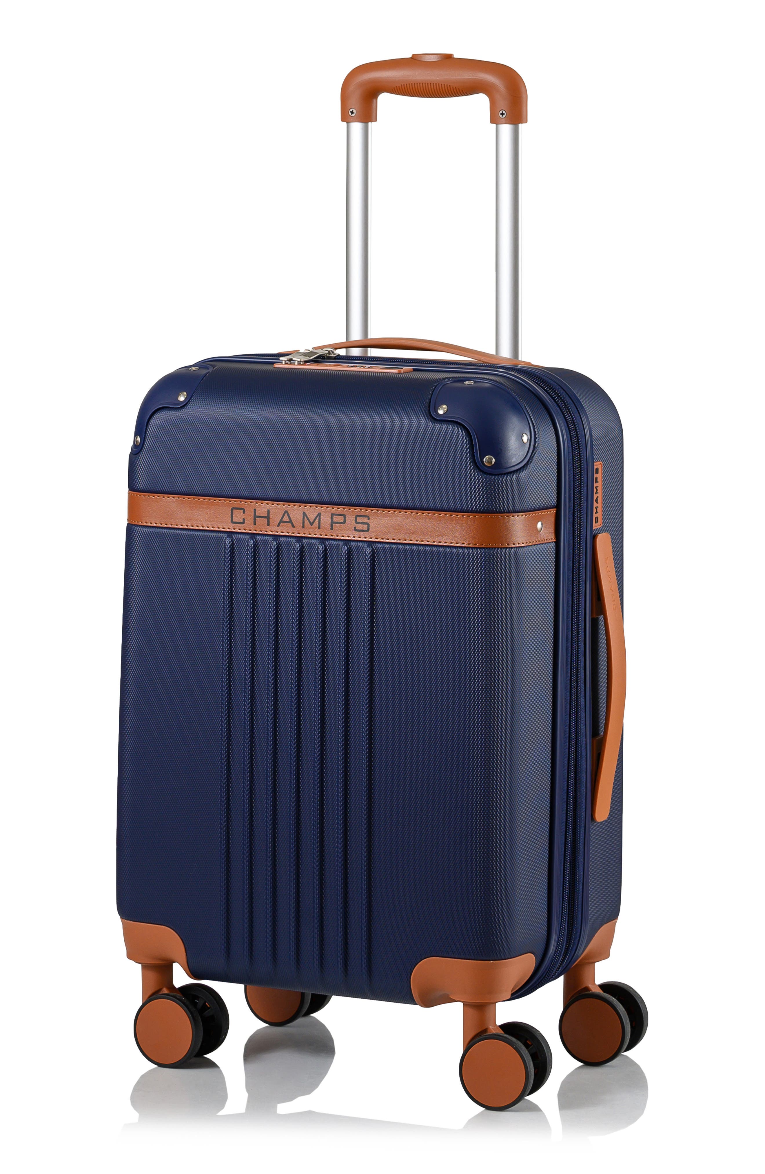 CHAMPS Vintage Carry-On Hardside Spinner, Alternate, color, Navy