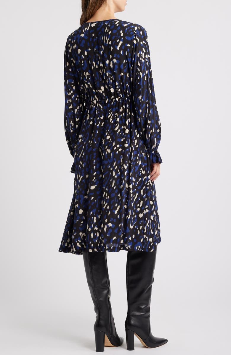 Masai Copenhagen Norin Faux Wrap Long Sleeve Dress, Alternate, color, 