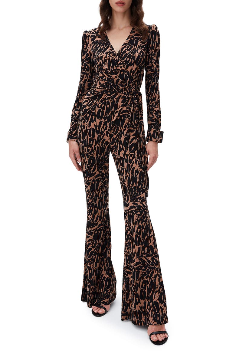 Seoul Abstract Print Long Sleeve Jumpsuit, Main, color, BFWBN