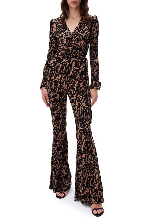 Seoul Abstract Print Long Sleeve Jumpsuit