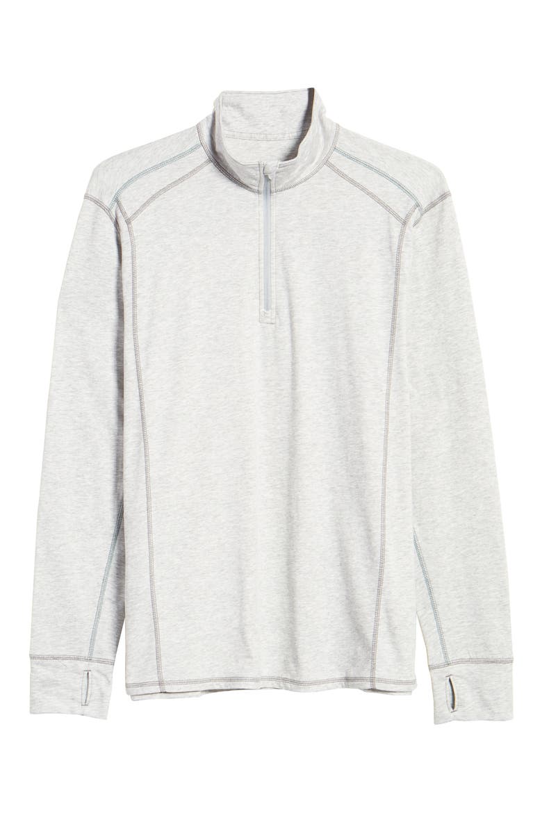 IslandActive® Palm Valley Half Zip Performance Pullover, Alternate, color, LT GREY HEATHER