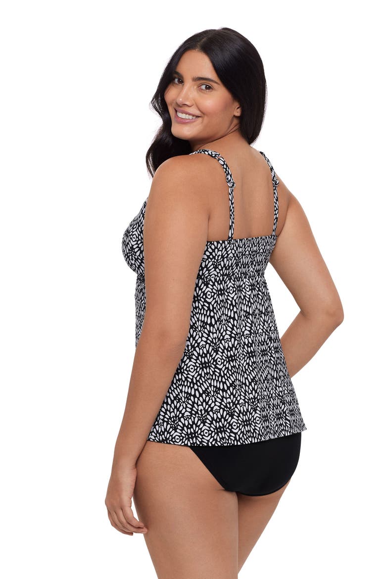 Molly Double Ring Tankini Swimsuit Top, Alternate, color, Balinese Block