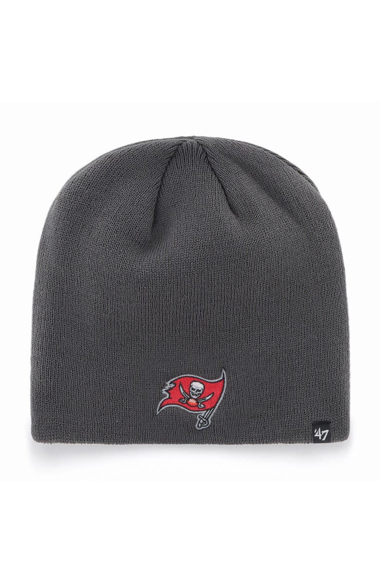 '47 Men's '47 Graphite Tampa Bay Buccaneers Primary Logo Knit Beanie, Main, color, 