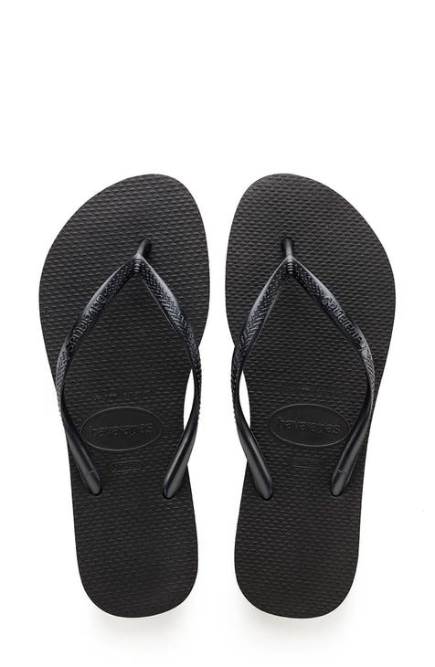 Cute black flip flops on sale