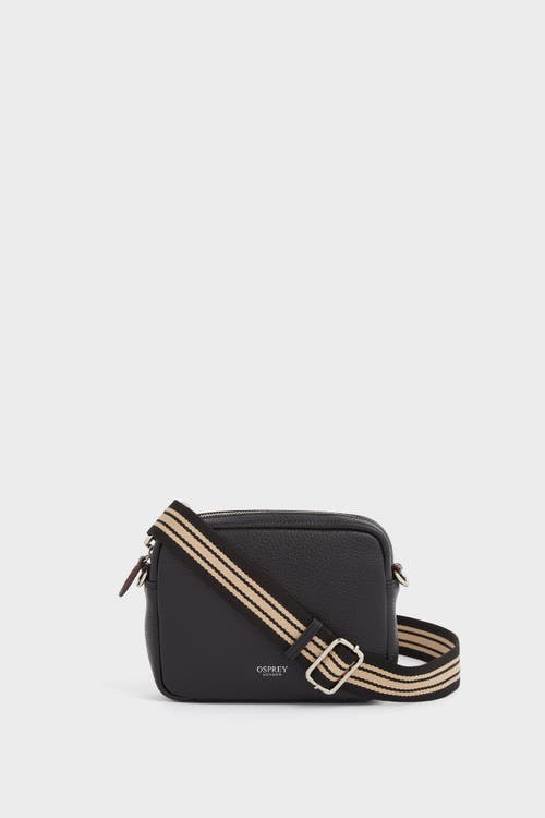 Osprey London The Chiswick Leather Crossbody Bag In Black