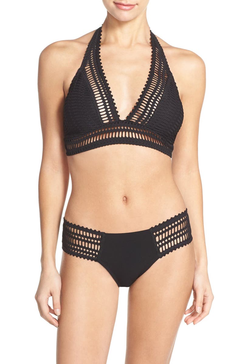 Robin Piccone 'Sophia' Crochet Halter Bikini Top, Alternate, color, 
