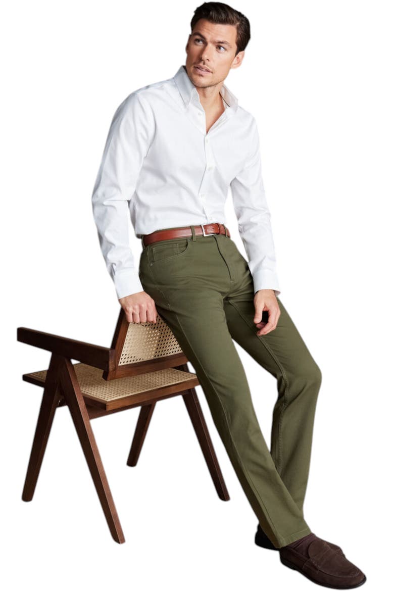 Slim Fit 5 Pocket Jeans, Alternate, color, Olive Green