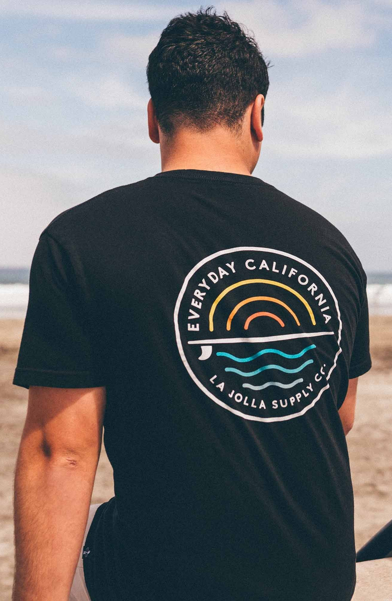 Everyday California Cabrillo Tee Shirt, Alternate, color, Black / Multicolor
