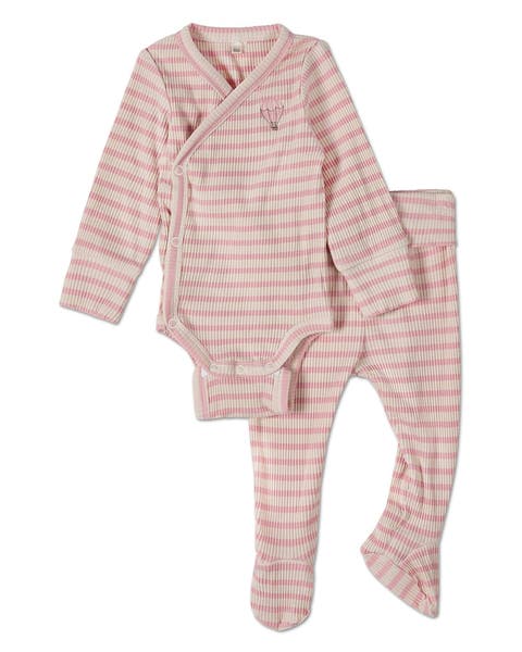 Striped Modal Blend Bodysuit Set