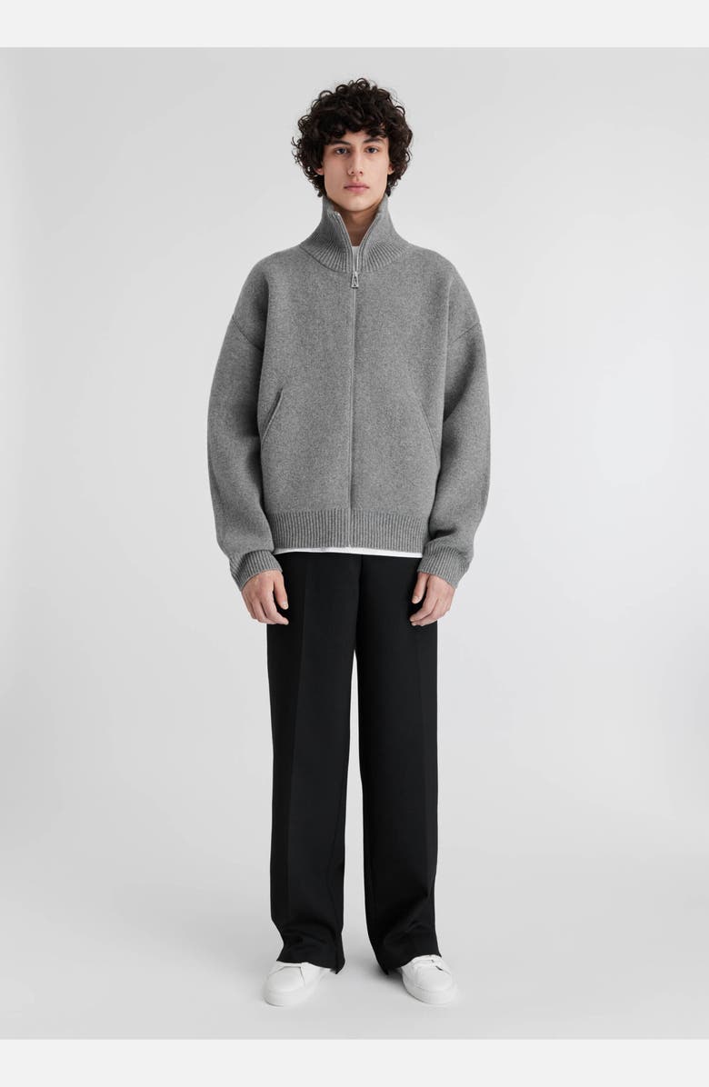 Axel Arigato Core Zip-Up Sweater, Alternate, color, Grey Melange