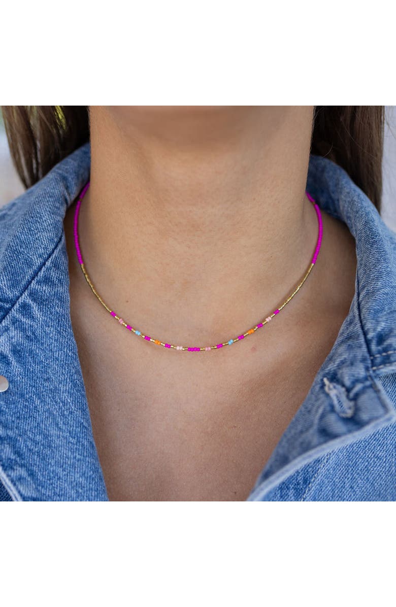 Erin McDermott Jewelry Hot Pink Beaded Necklace, Alternate, color, 