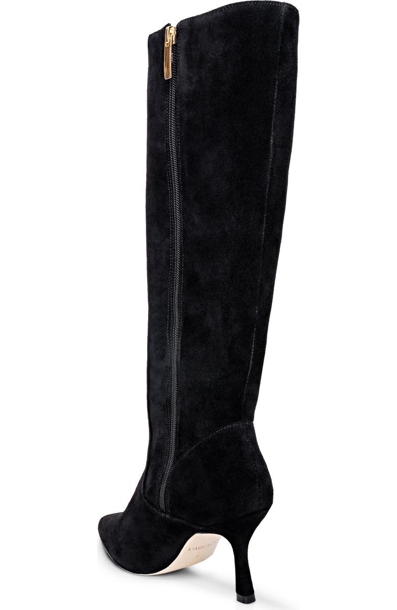 L'AGENCE Marya Knee High Boot, Alternate, color, Black Suede