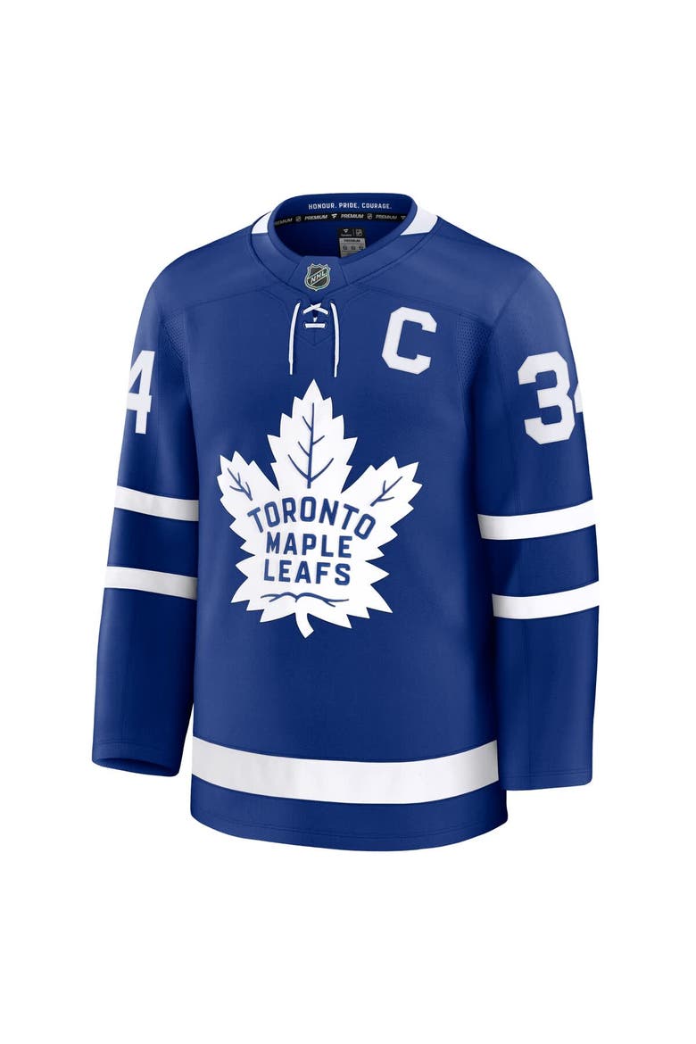 Men's Fanatics Auston Matthews Blue Toronto Maple Leafs Captain Patch Home Premium Jersey, Alternate, color, Blue