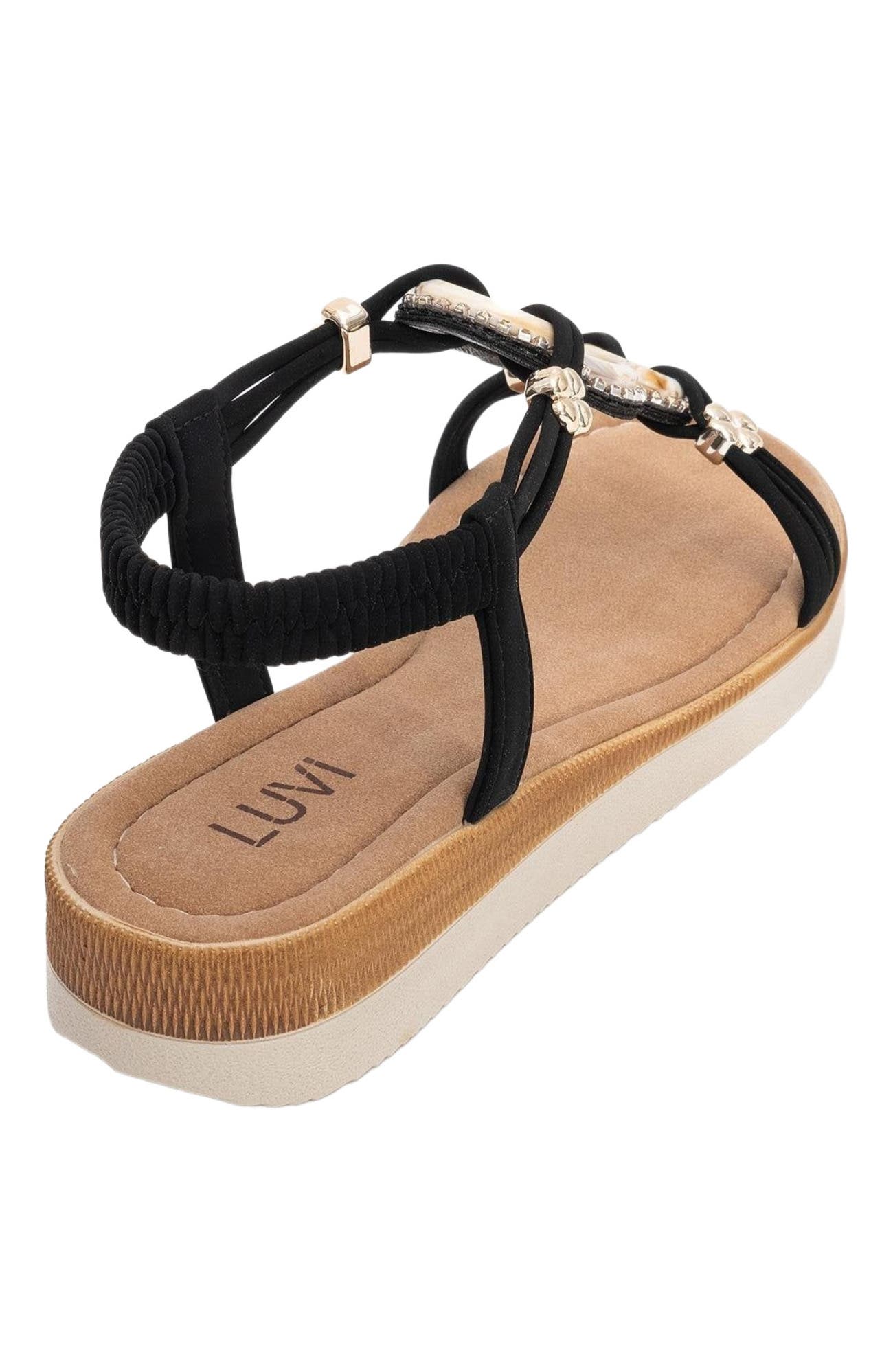 Prologue Shoes JUNES Buckle-Embellished Sandal, Alternate, color, 