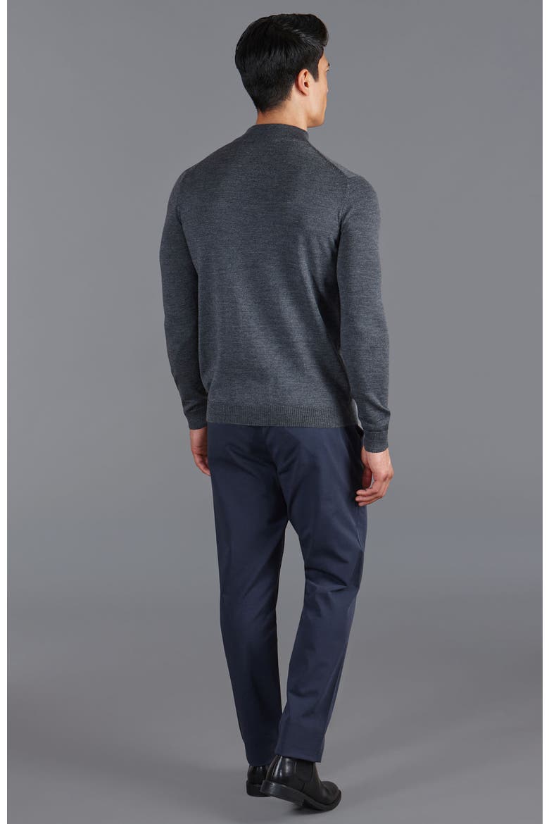 Merino Wool Mock Turtleneck Sweater, Alternate, color, Charcoal
