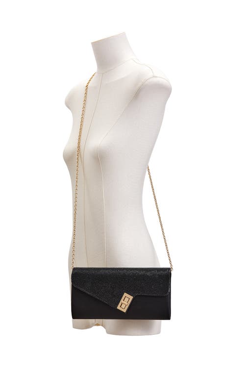 Lady Couture Chic Rhinestone & Satin Envelope Clutch