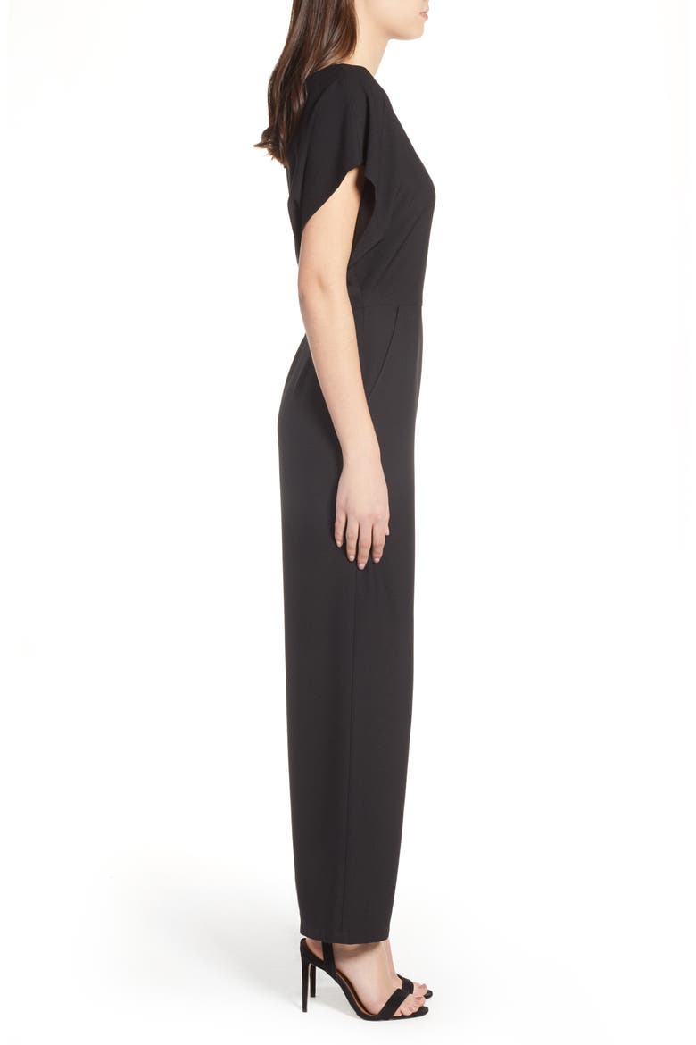 Easy Crepe Jumpsuit, Alternate, color, BLACK
