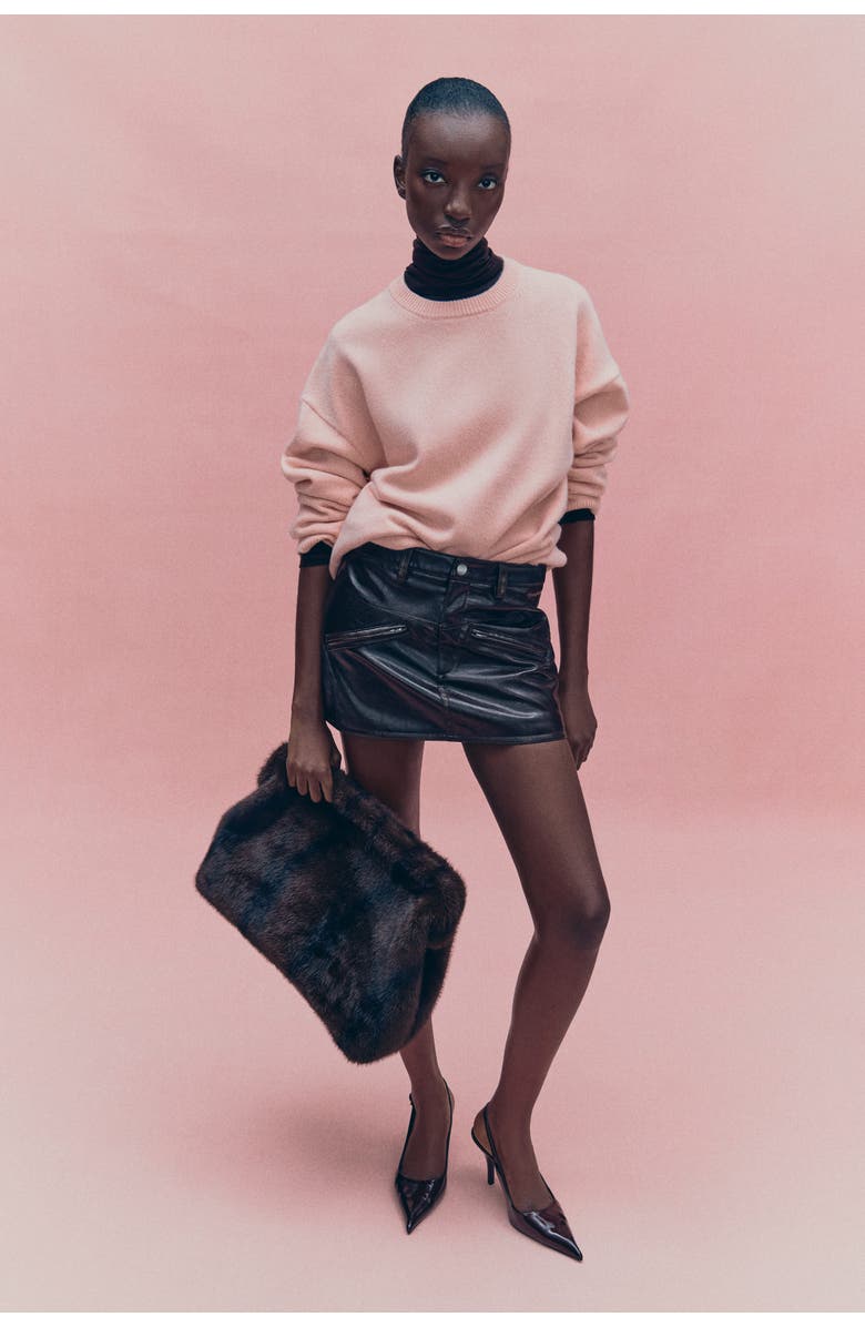 H&M Oversized Jumper, Alternate, color, Powder Pink