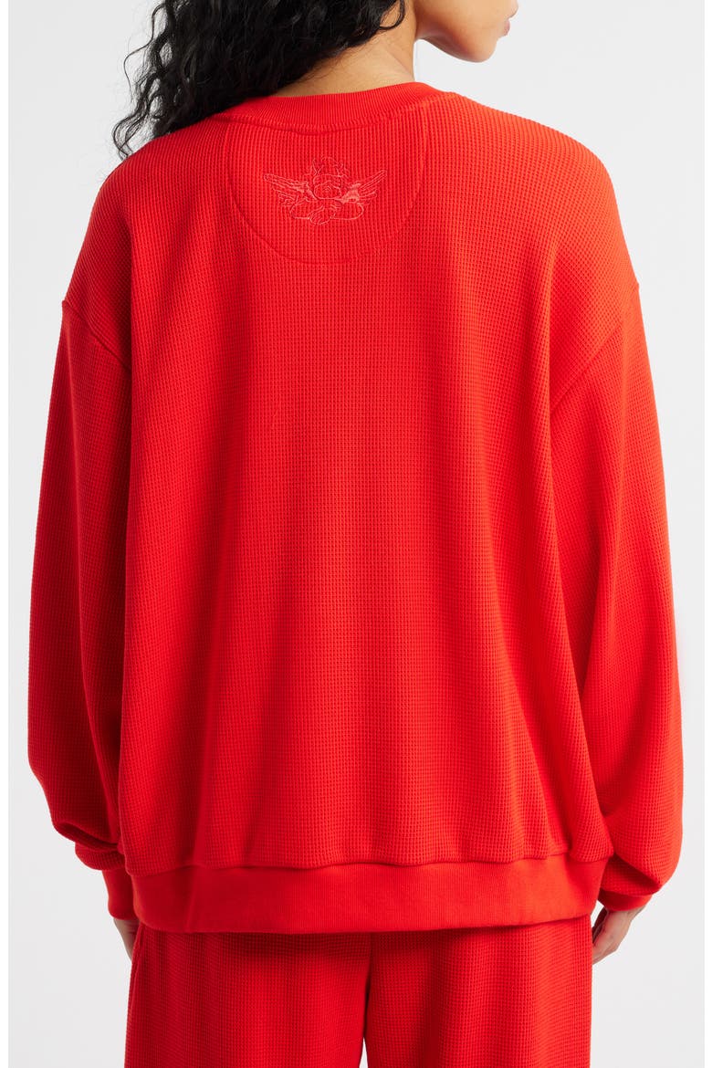 Wrap Me in in a Bow Kara Crewneck Sweatshirt, Alternate, color, RED
