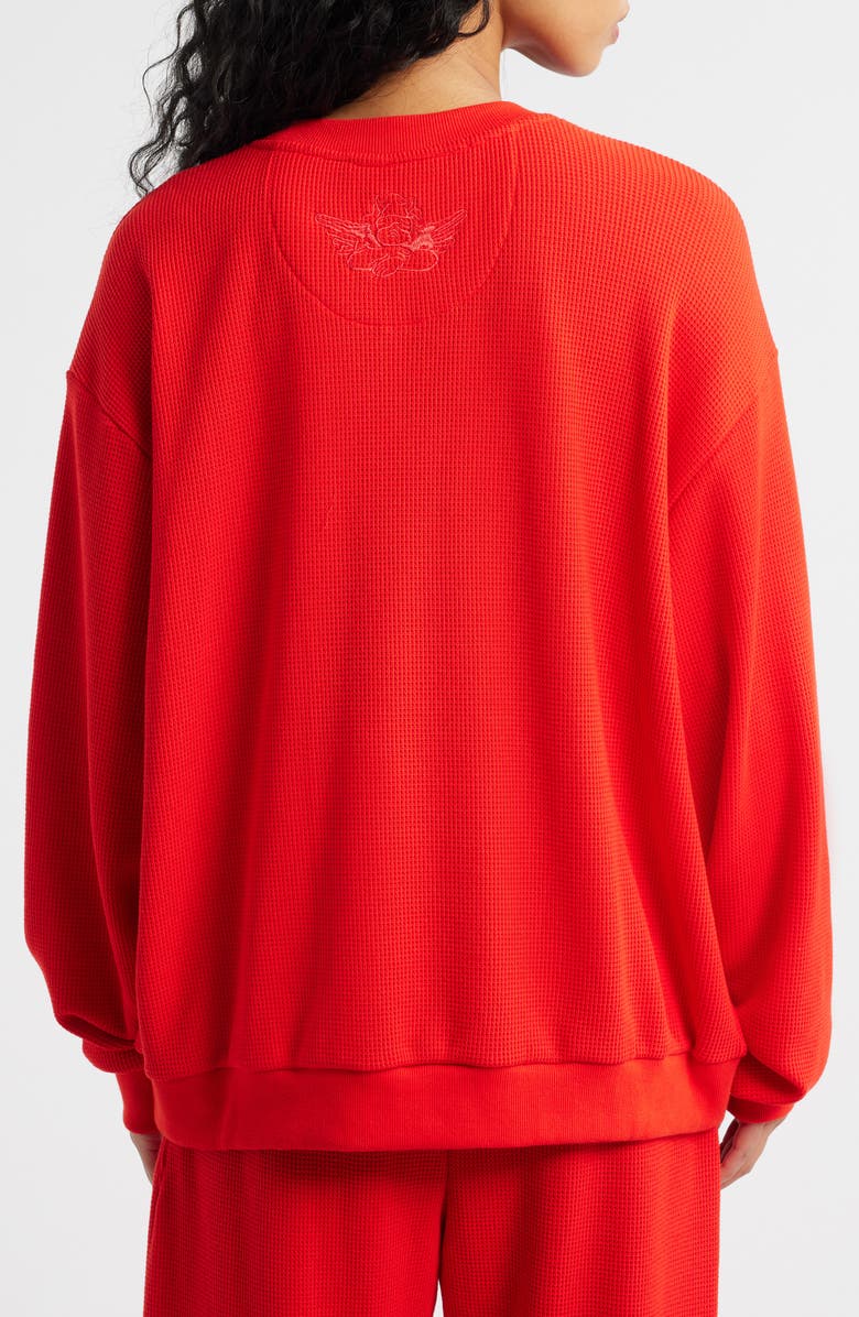 BOYS LIE Wrap Me in in a Bow Kara Crewneck Sweatshirt, Alternate, color, Red