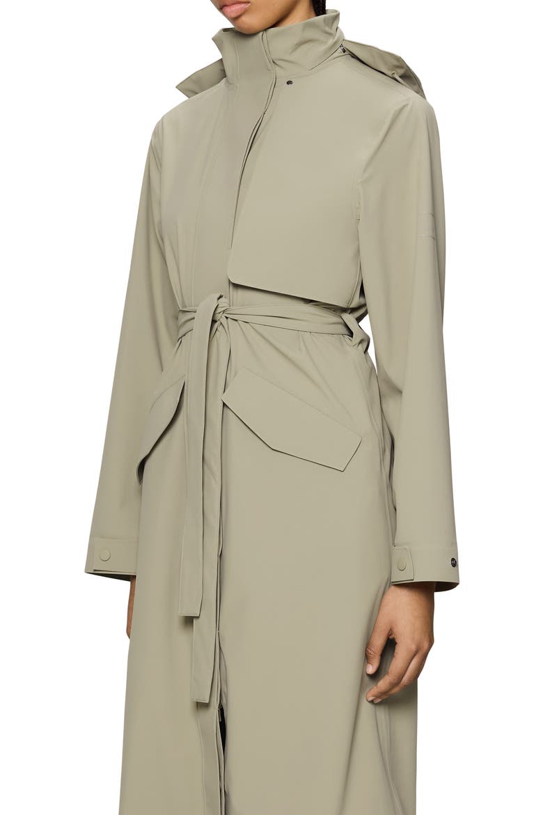 Suva Waterproof Hard Shell Rain Coat with Removable Hood, Alternate, color, BEIGE