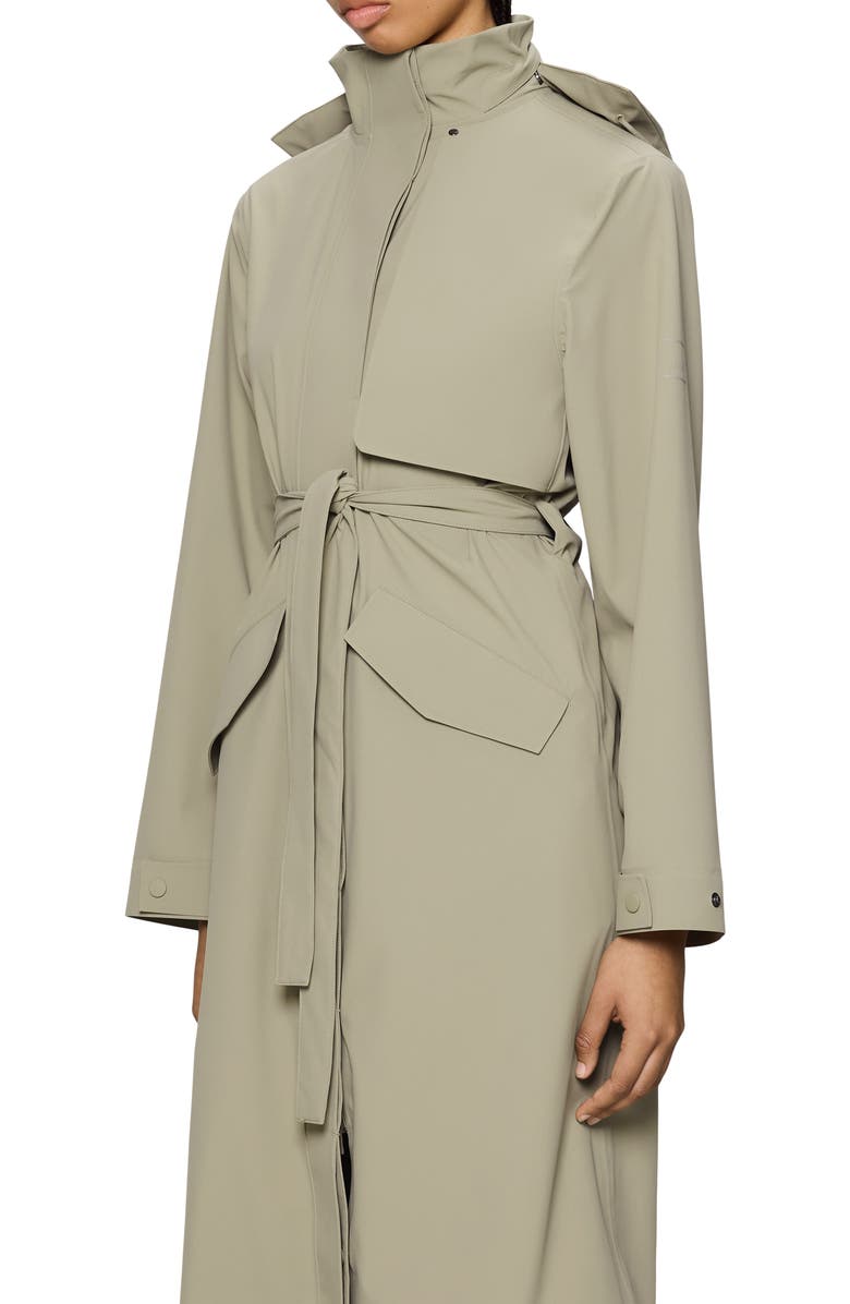 Rains Suva Waterproof Hard Shell Rain Coat with Removable Hood, Alternate, color, Beige