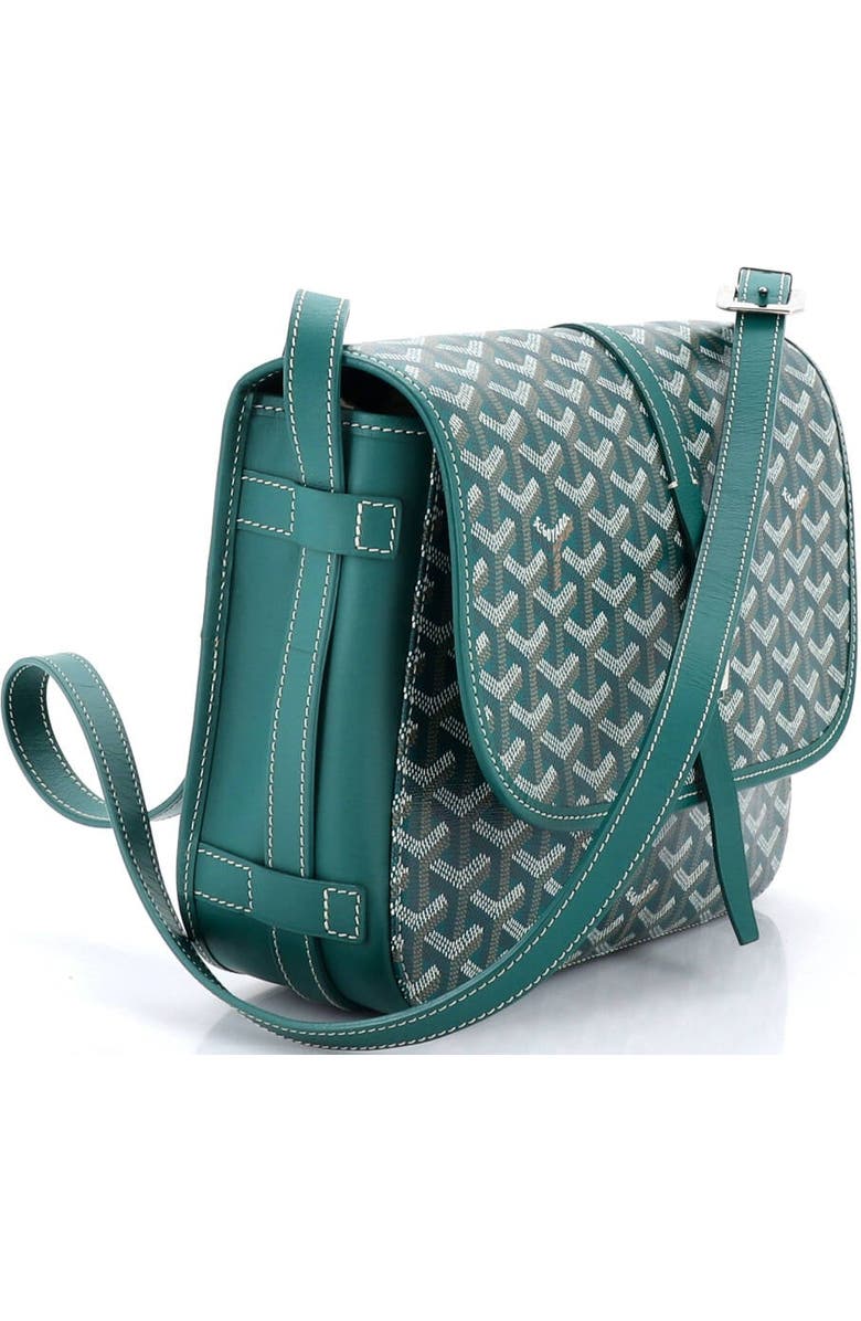 Pre-Owned Goyard Belvedere II Messenger Bag Coated Canvas MM, Alternate, color, Green