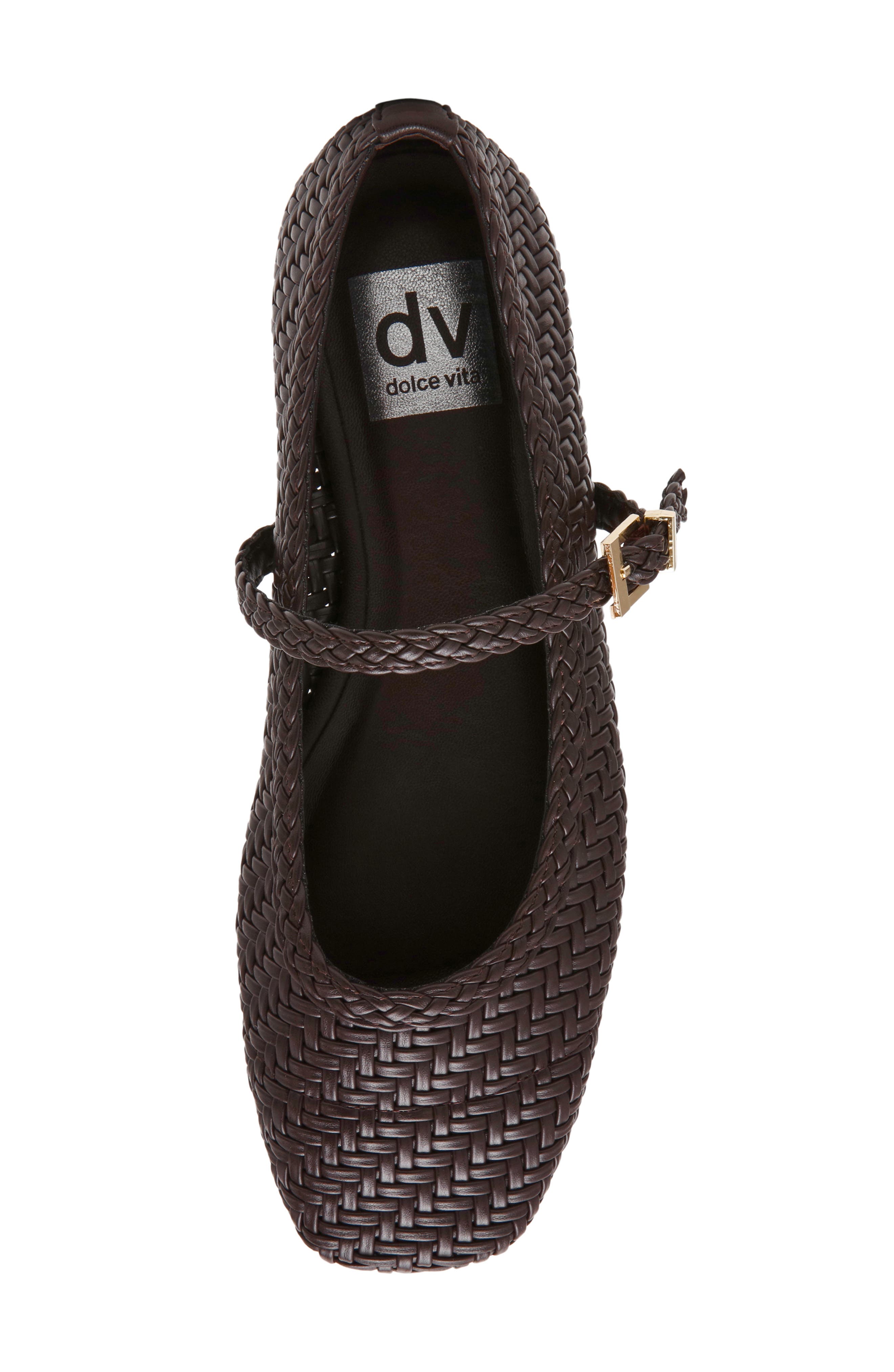 Fabesian Mary Jane Flat, Alternate, color, BROWN