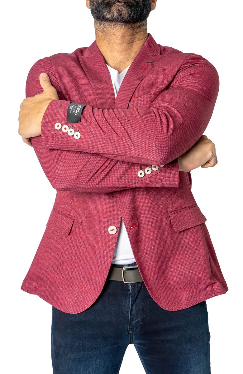 Maceoo Descartes Unconstructed Brickhouse Red Blazer, Alternate, color, Red