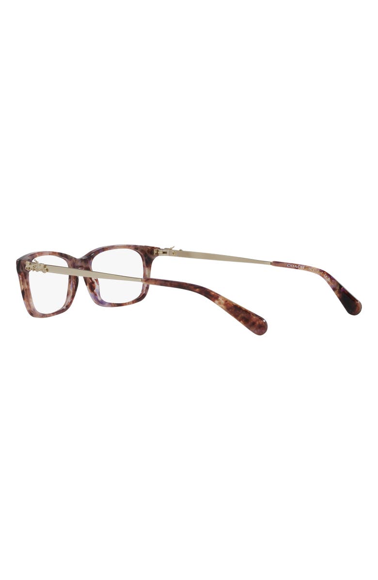 COACH 50mm Rectangular Optical Glasses, Alternate, color, 
