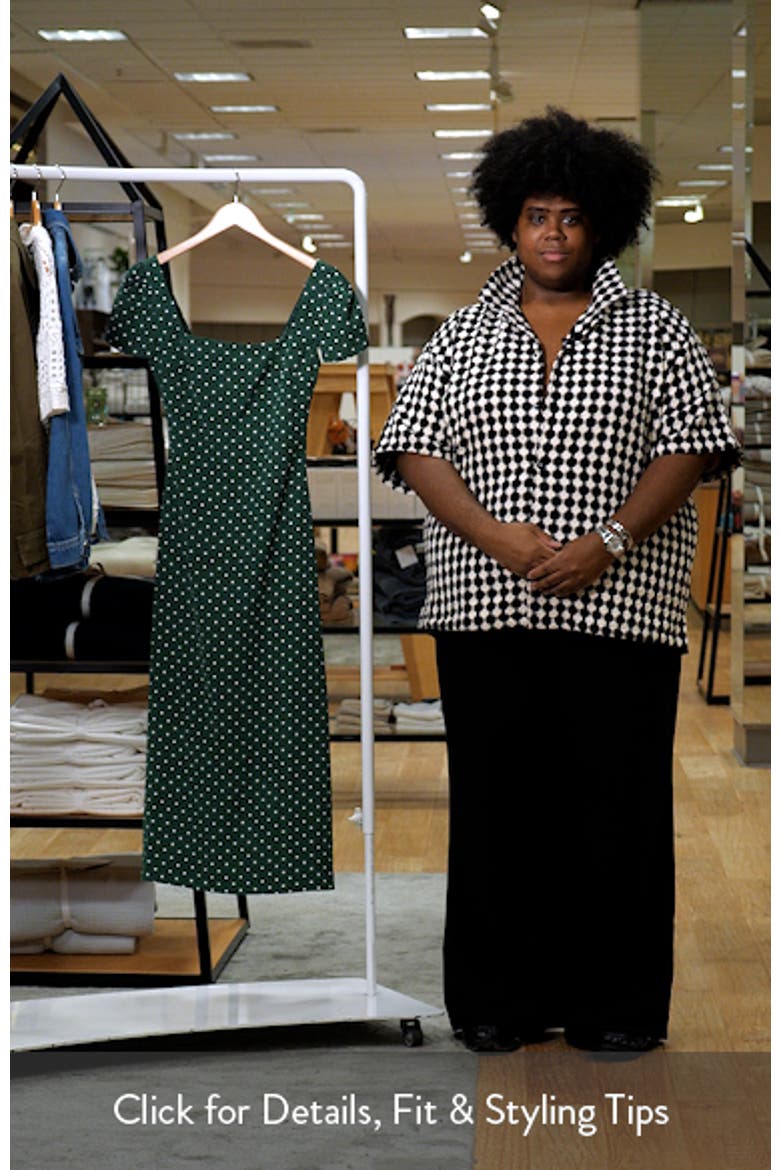 Polka Dot Square Neck Midi Dress video