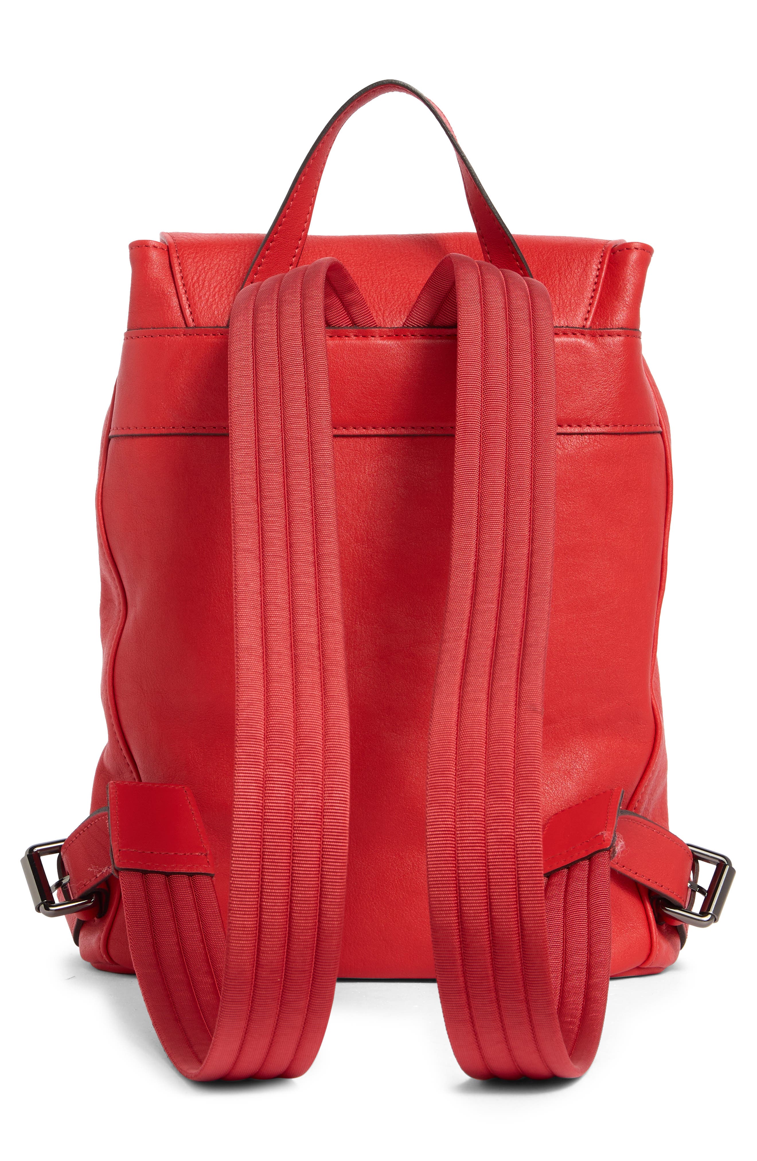 Longchamp LC3D Small Leather Backpack, Alternate, color, Vermilion