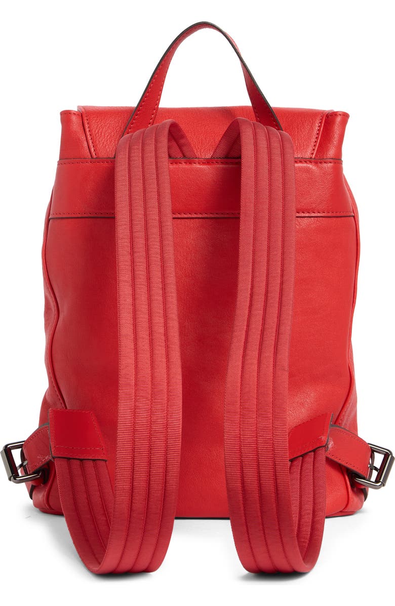 Longchamp LC3D Small Leather Backpack, Alternate, color, Vermilion