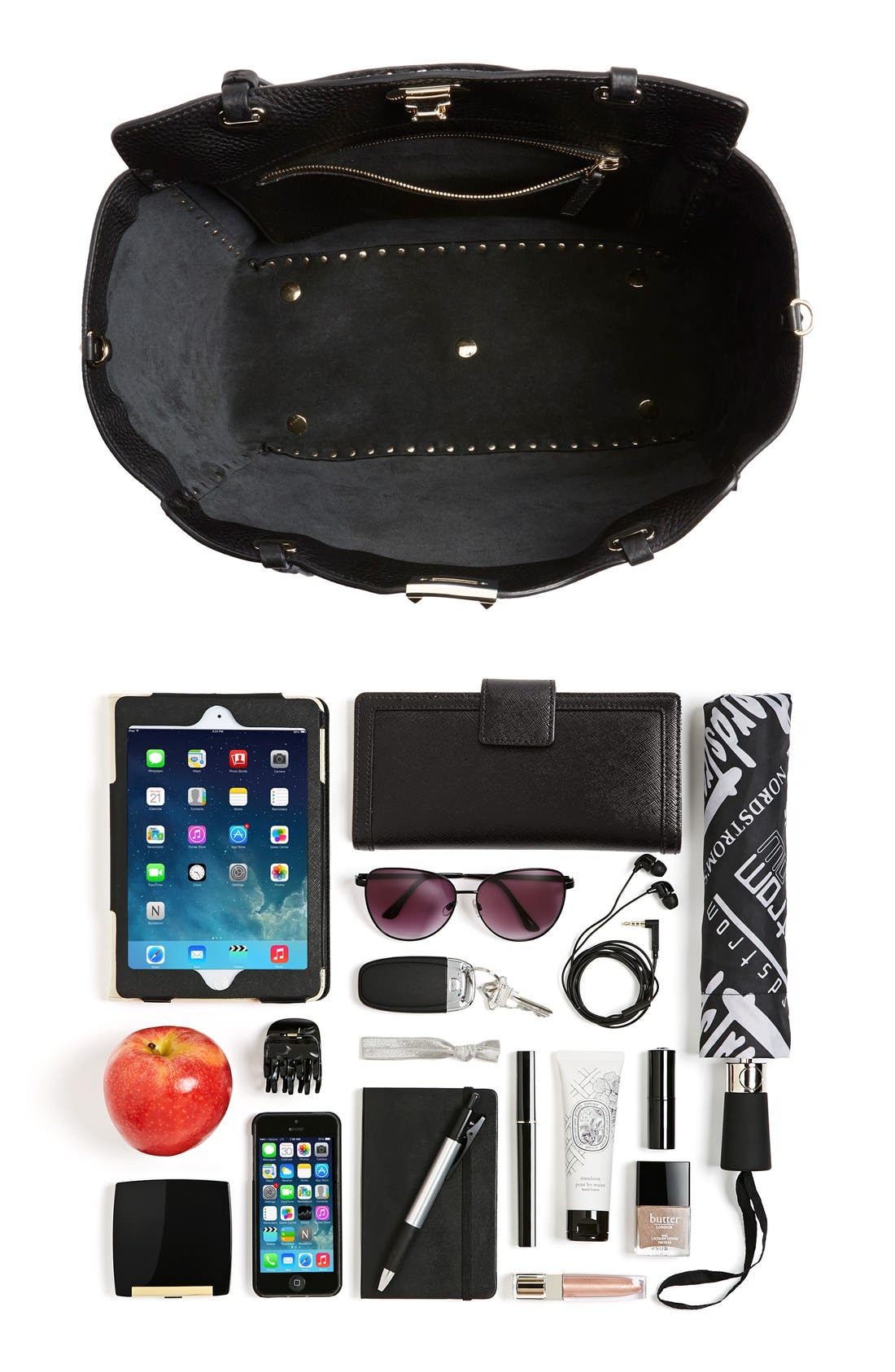 Valentino Garavani Rockstud Grained Calfskin Leather Tote, Alternate, color, 