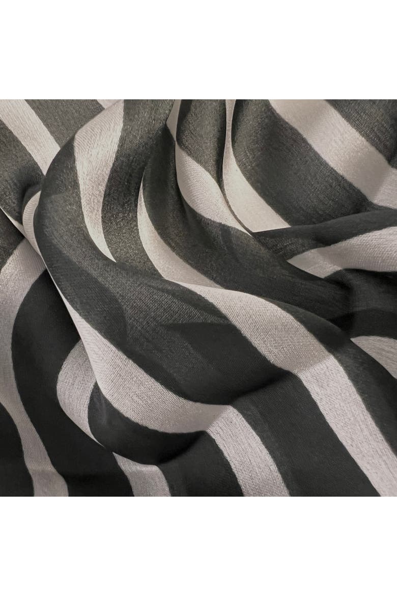 The Mia Scarf, Alternate, color, Black/White