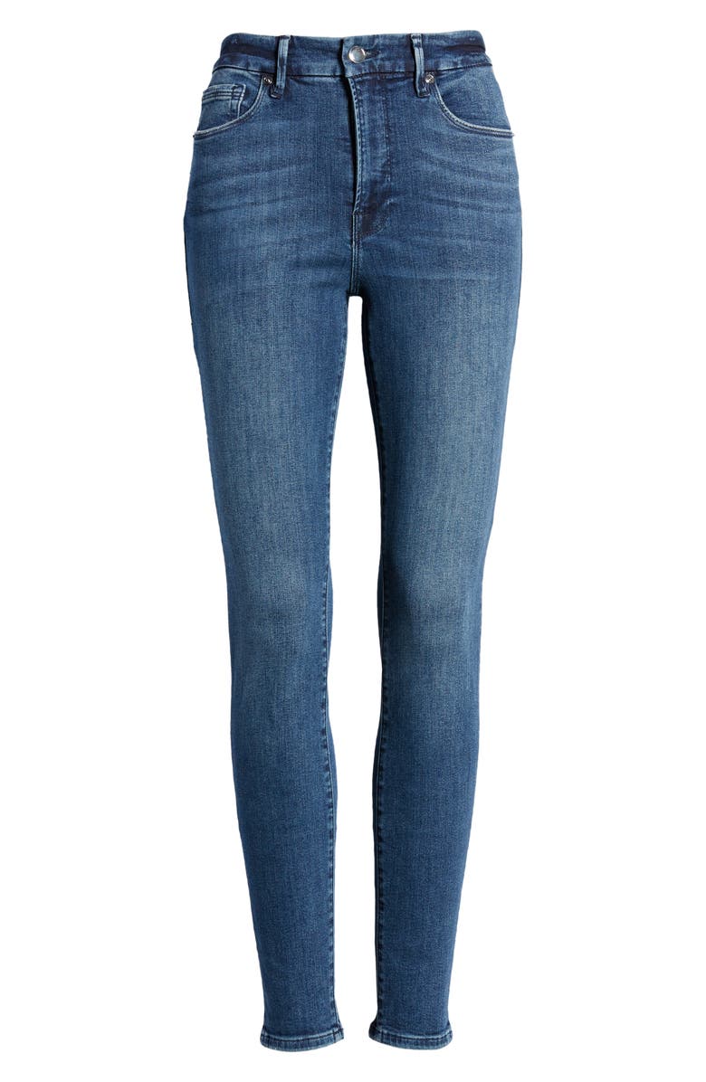 Good American Good Legs Ripped Ankle Skinny Jeans, Alternate, color, 