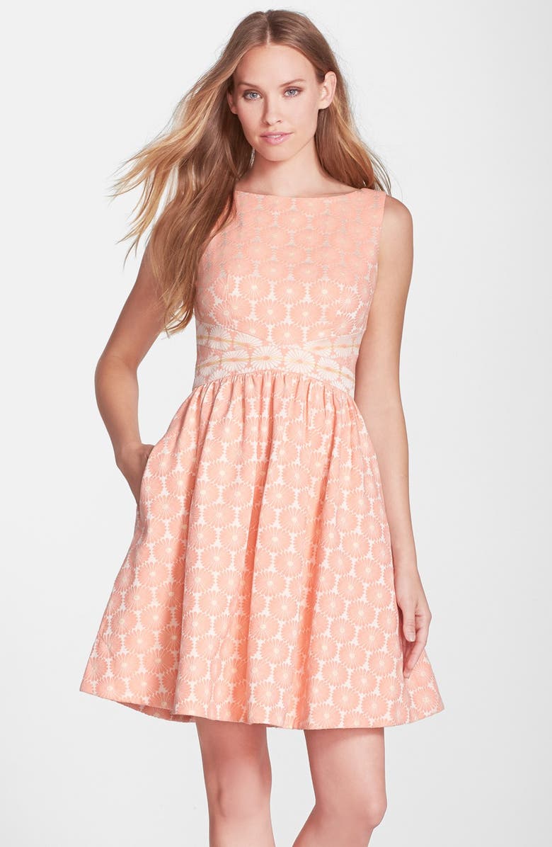 ERIN erin fetherston 'Edie' Floral Jacquard Fit & Flare Dress, Main, color,