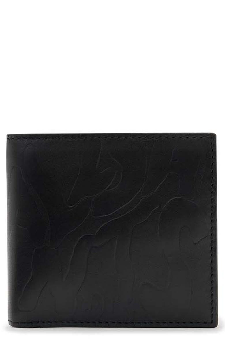 AllSaints Delph Orlando Leather Wallet, Main, color, Black