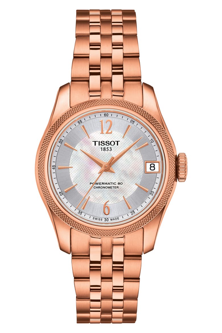 Women's Ballade Mother of Pearl Bracelet Watch, 34mm, Main, color, ROSE GOLD/MOP/ROSE GOLD