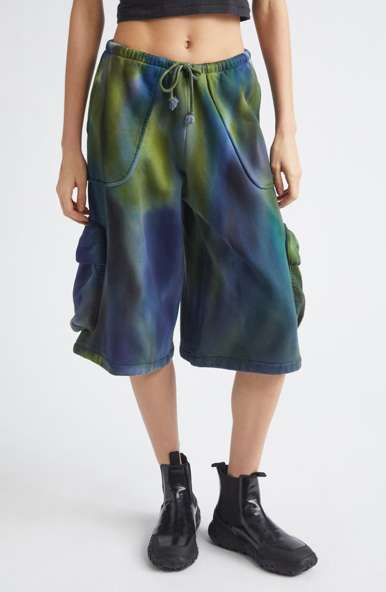 Collina Strada Charcoal Cargo Sweat Shorts, Main, color, Aurora