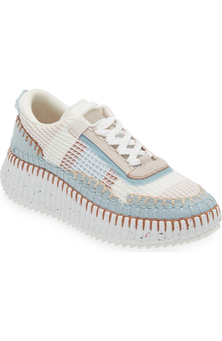 Chloé Nama Platform Sneaker, Main, color, Delicate Blue