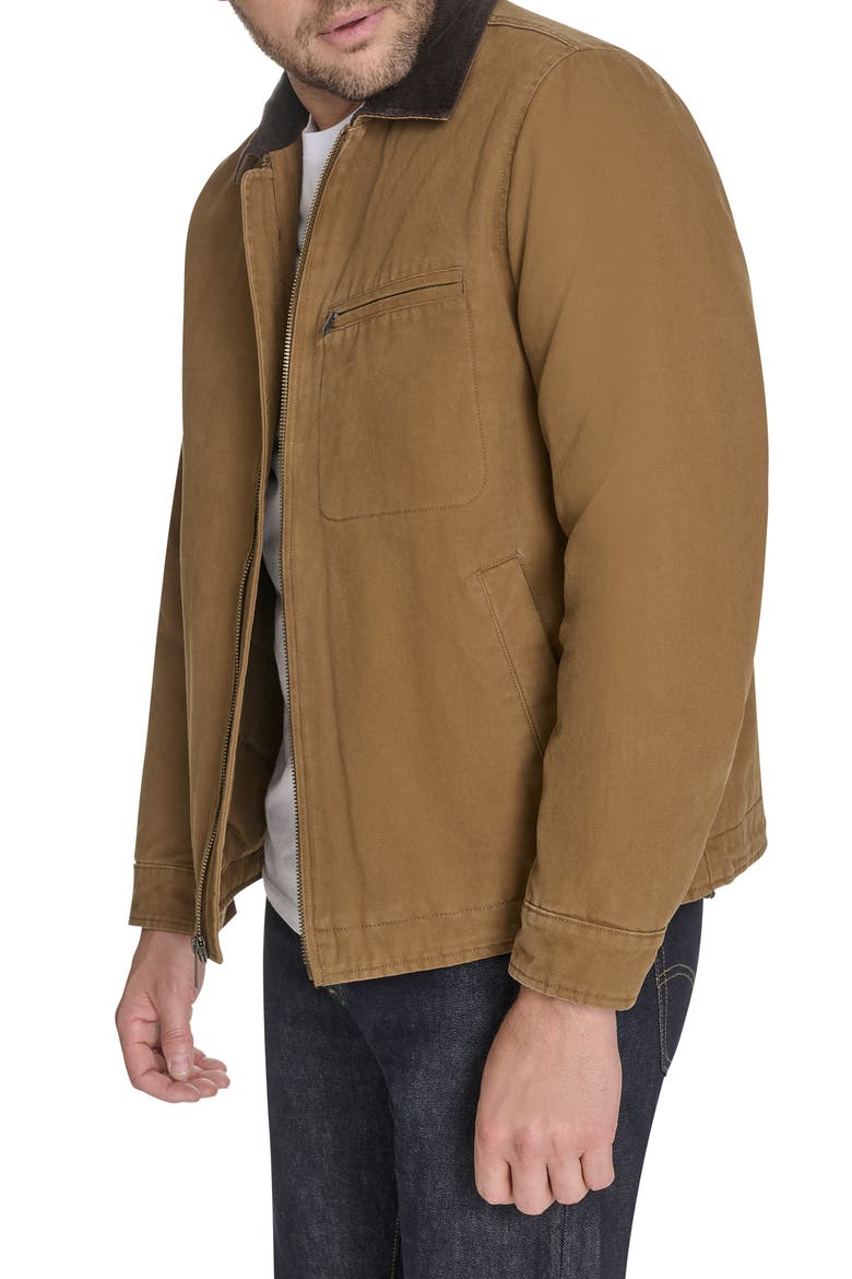 Canvas Utility Jacket with Quilted Lining, Alternate, color, BROWN