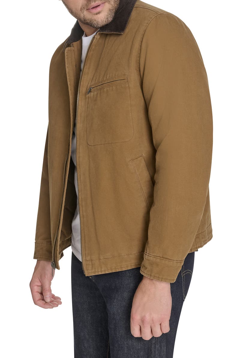 Levi's<sup>®</sup> Canvas Utility Jacket with Quilted Lining, Alternate, color, Brown