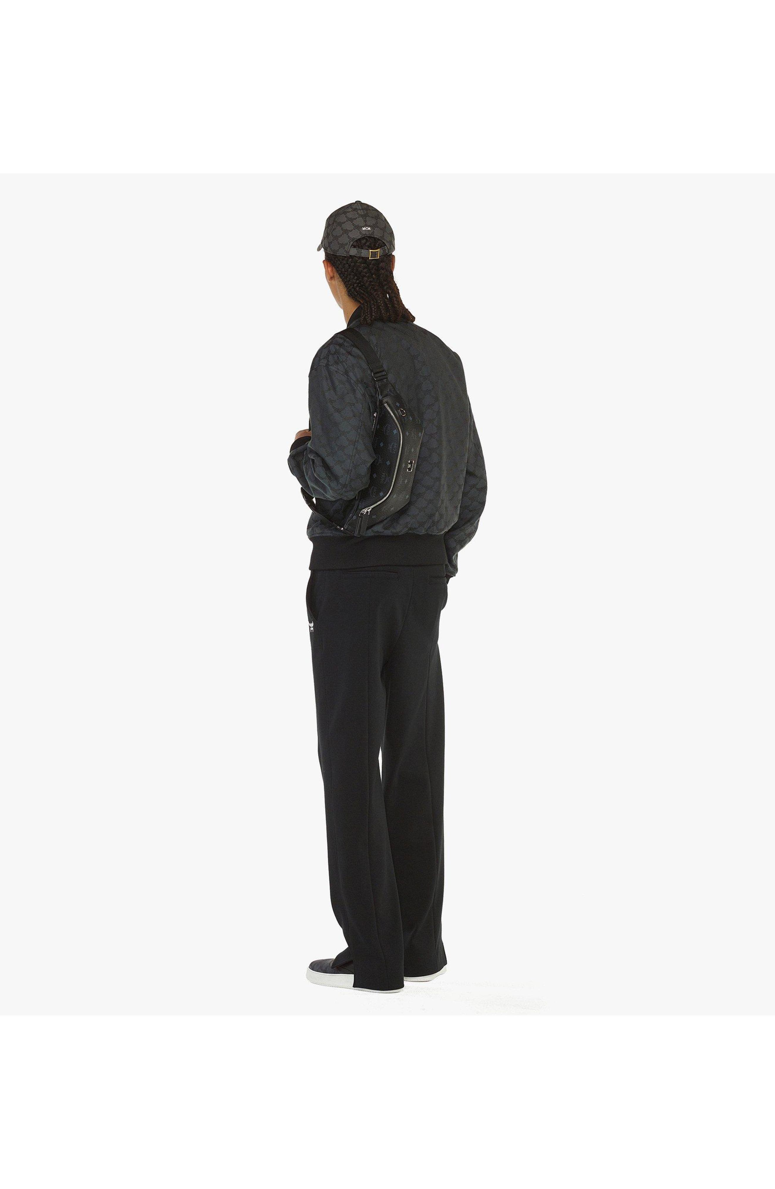 MCM Fursten Belt Bag in Visetos, Alternate, color, Black