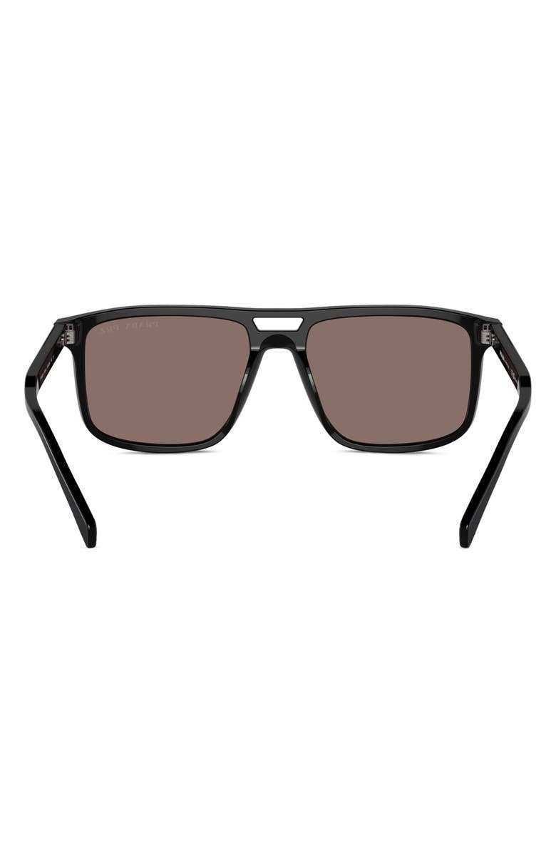 Prada 58mm Polarized Rectangular Sunglasses, Alternate, color, 