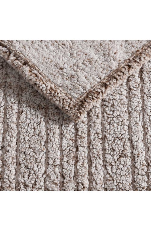 Eddie Bauer Lookout Mountain Tipped Faux Shearling Heated Blanket In Brown
