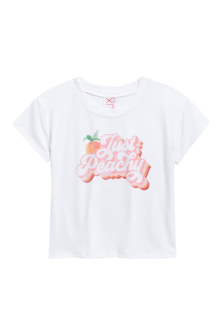 Kids' Just Peachy Graphic T-Shirt, Main, color, WHITE