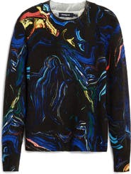 Desigual Paint Swirl Print Sweater