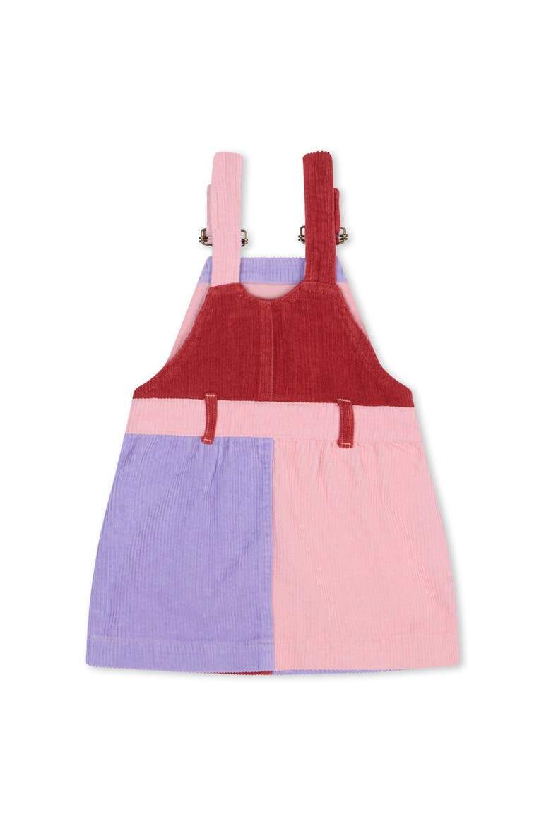 Patchwork Chunky Corduroy Overall Dress, Alternate, color, Rosebed